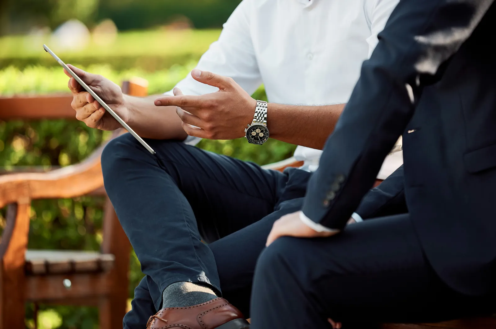 Expert-comptable et client en entretien